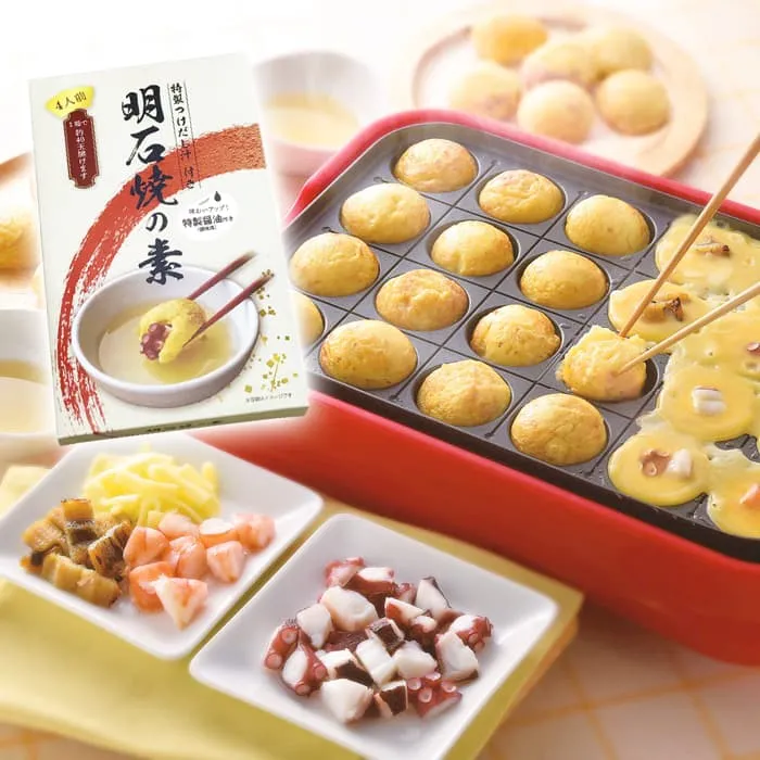 送料無料》 明石焼の素 4人前 （特製つけだし汁・特製醤油付き